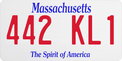 MA license plate 442KL1