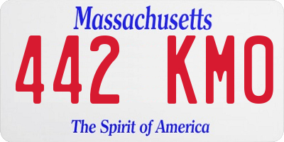 MA license plate 442KM0