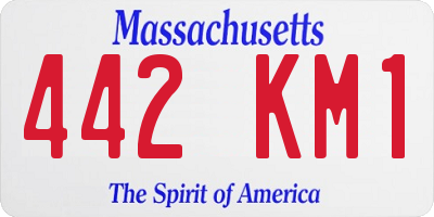 MA license plate 442KM1