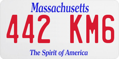 MA license plate 442KM6