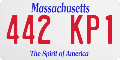 MA license plate 442KP1