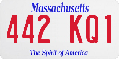 MA license plate 442KQ1