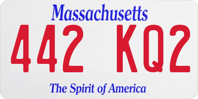 MA license plate 442KQ2