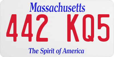 MA license plate 442KQ5