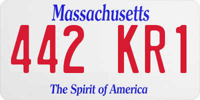 MA license plate 442KR1
