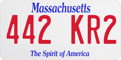 MA license plate 442KR2