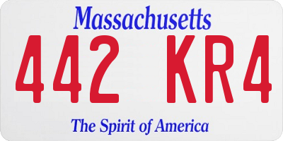 MA license plate 442KR4
