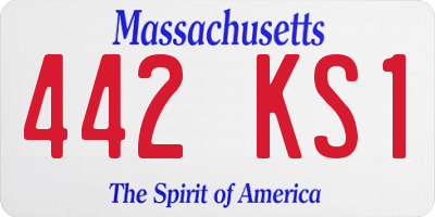 MA license plate 442KS1
