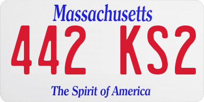 MA license plate 442KS2