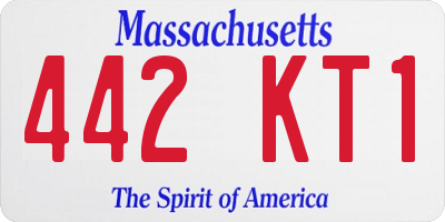 MA license plate 442KT1