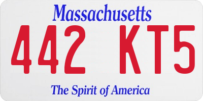MA license plate 442KT5