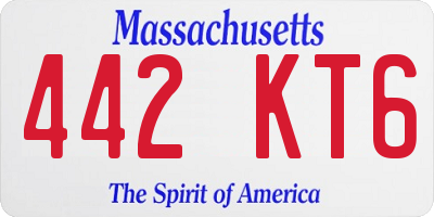 MA license plate 442KT6