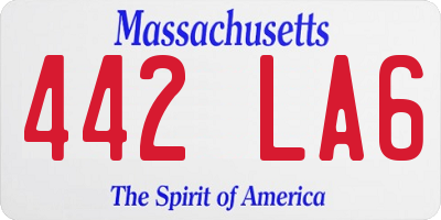 MA license plate 442LA6
