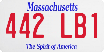 MA license plate 442LB1