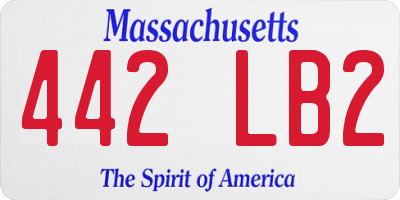 MA license plate 442LB2