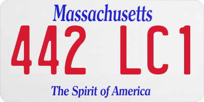 MA license plate 442LC1