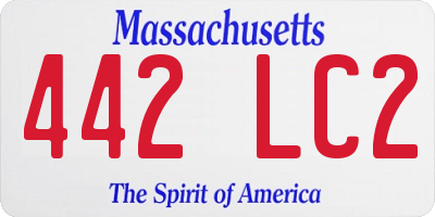 MA license plate 442LC2