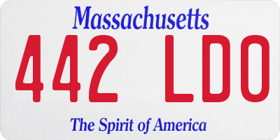 MA license plate 442LD0