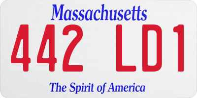 MA license plate 442LD1