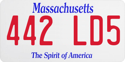 MA license plate 442LD5