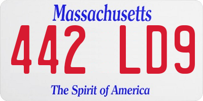 MA license plate 442LD9