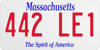 MA license plate 442LE1