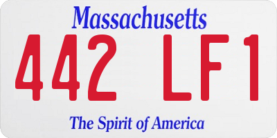 MA license plate 442LF1