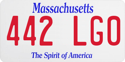 MA license plate 442LG0