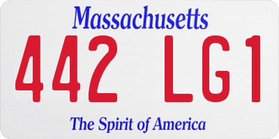 MA license plate 442LG1