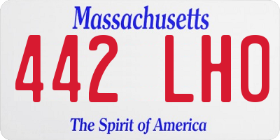 MA license plate 442LH0