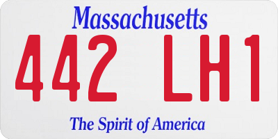 MA license plate 442LH1