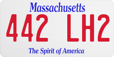 MA license plate 442LH2