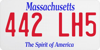MA license plate 442LH5