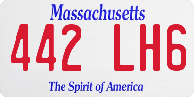 MA license plate 442LH6
