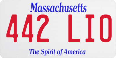 MA license plate 442LI0