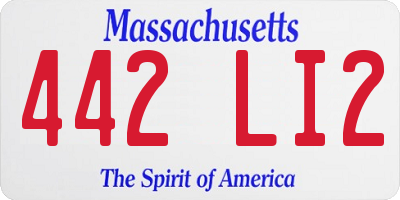 MA license plate 442LI2