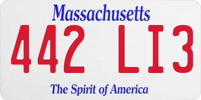 MA license plate 442LI3