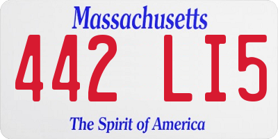 MA license plate 442LI5
