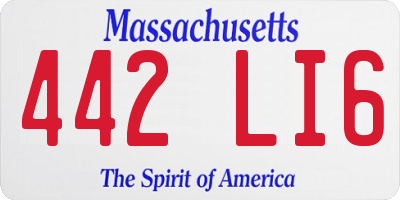 MA license plate 442LI6