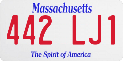 MA license plate 442LJ1