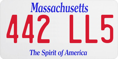 MA license plate 442LL5