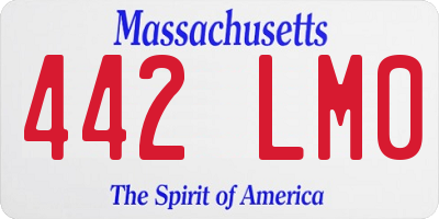 MA license plate 442LM0
