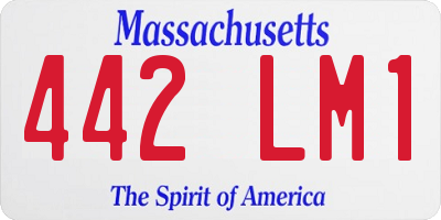 MA license plate 442LM1