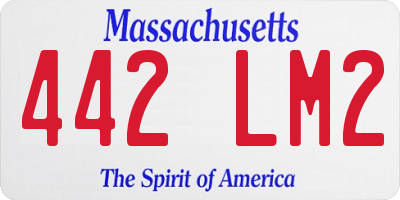 MA license plate 442LM2