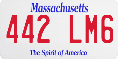 MA license plate 442LM6