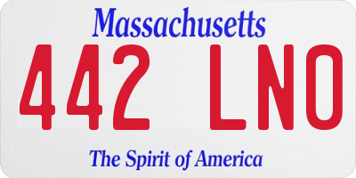 MA license plate 442LN0