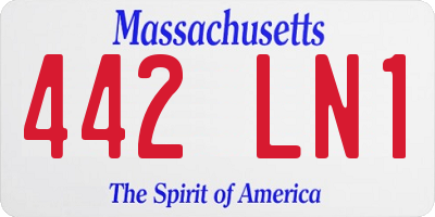 MA license plate 442LN1