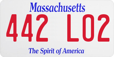 MA license plate 442LO2