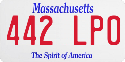 MA license plate 442LP0