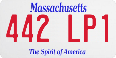 MA license plate 442LP1